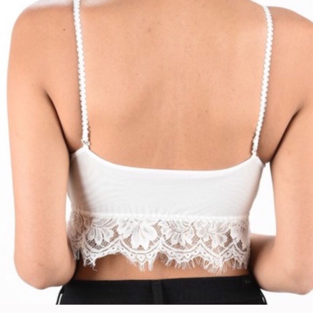LAST ONE White Lace Front Bralette - Picture 8 of 8